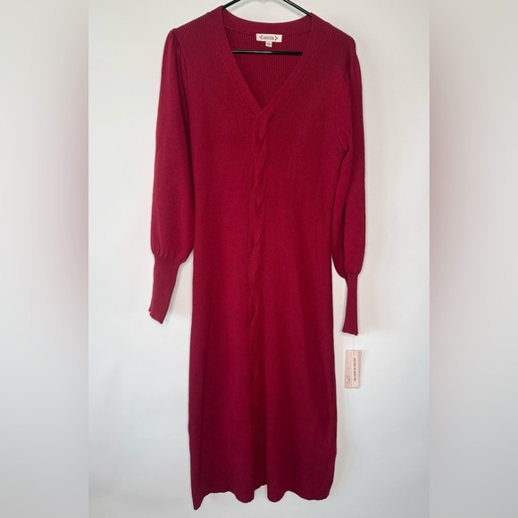Nanette Lepore Cable Front Long Sleeve Sweater Dress - Picture 4 of 12